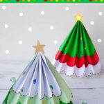 Paper Accordion Fold Christmas Tree And Free Template For Kids   A In Accordion Paper Christmas Tree Template
