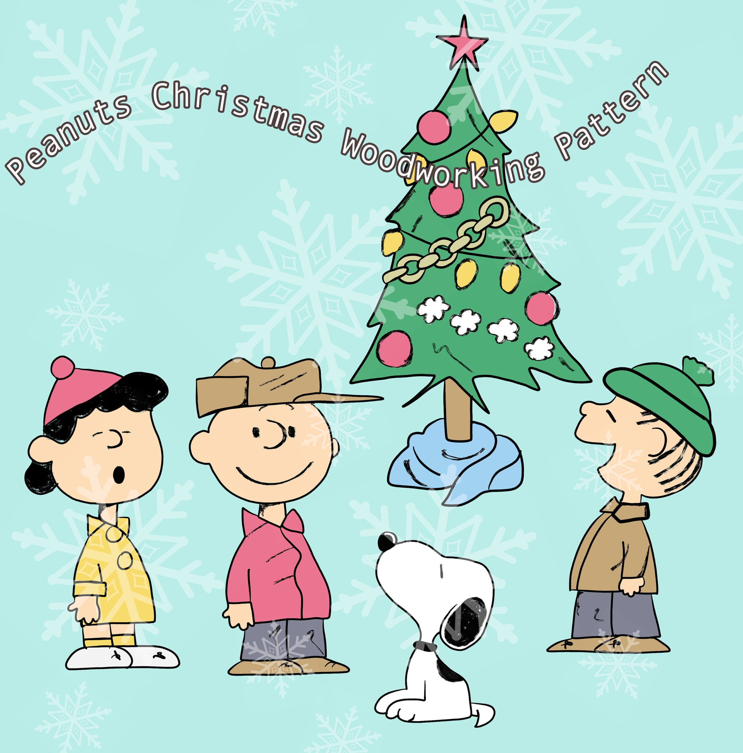Peanuts Christmas Yard Cutout Pdf Woodworking Plan - Etsy Ireland regarding Charlie Brown Christmas Tree Template