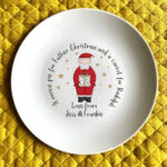 Personalised Christmas Eve Santa Plateslice Of Pie Designs Within Christmas Eve Plate Template