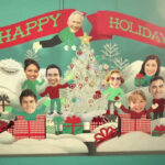 Photo Insert Christmas Cards, Christmas Card Template, Holiday Templates Regarding Christmas Card Template Insert Face