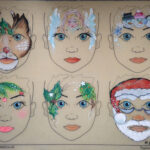 Pinнаталия On Хэллоуин | Christmas Face Painting, Face Intended For Christmas Face Painting Template
