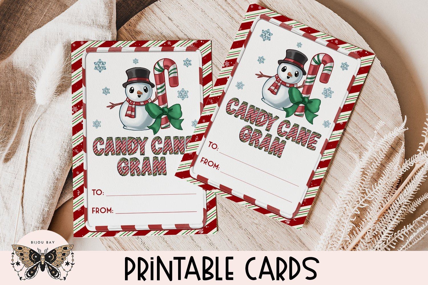 Printable Candy Cane Gram Snowman Holiday Tags throughout Christmas Candy Gram Template Free