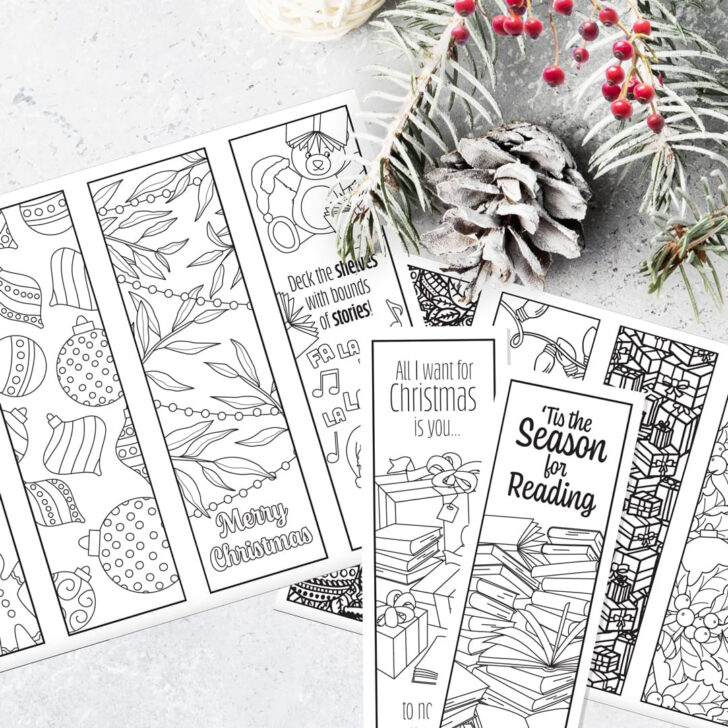Christmas Bookmark Template Free