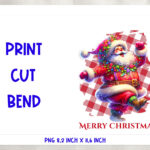 Printable Christmas Card Template, Dancing Funny (4866072) Within Christmas Card Template 8.5 X 11