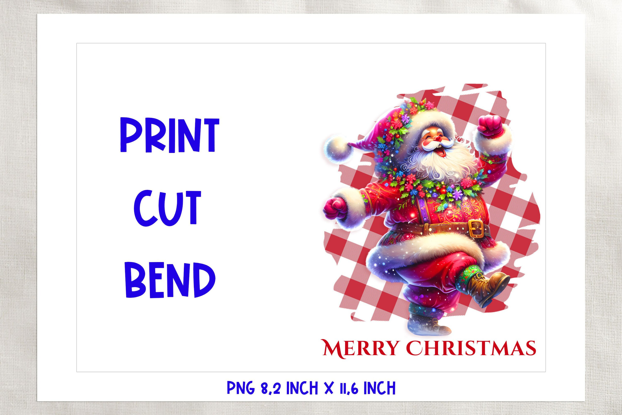 Printable Christmas Card Template, Dancing Funny (4866072) within Christmas Card Template 8.5 X 11