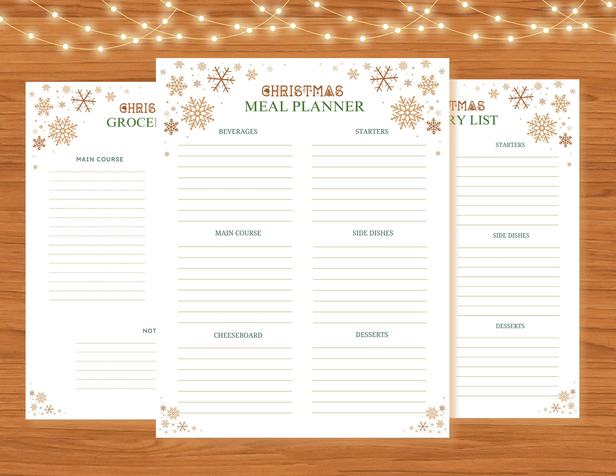 Printable Christmas Dinner Planner &amp;amp; Grocery List | Editable with Christmas Dinner Planner Template