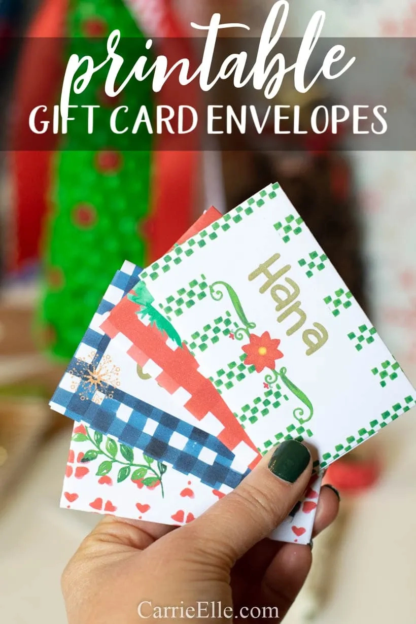 Printable Christmas Gift Card Envelope - Carrie Elle throughout Christmas Gift Card Envelope Template