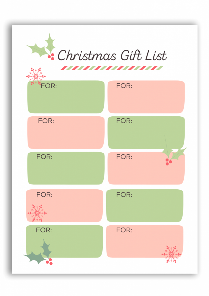 Christmas Gift Planner Template