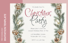 Printable Christmas Invitation Free Google Docs Template – Gdoc.io with Christmas Holiday Invitation Template Free Download