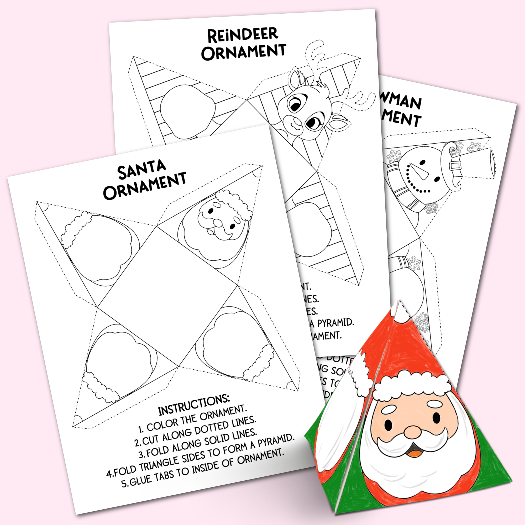 Printable Christmas Ornaments - Kara Creates regarding Christmas Arts And Crafts Template
