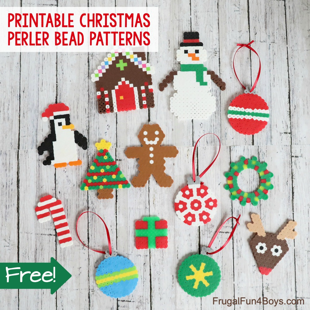 Printable Christmas Perler Bead Patterns - Frugal Fun For Boys And inside Christmas Hama Bead Template