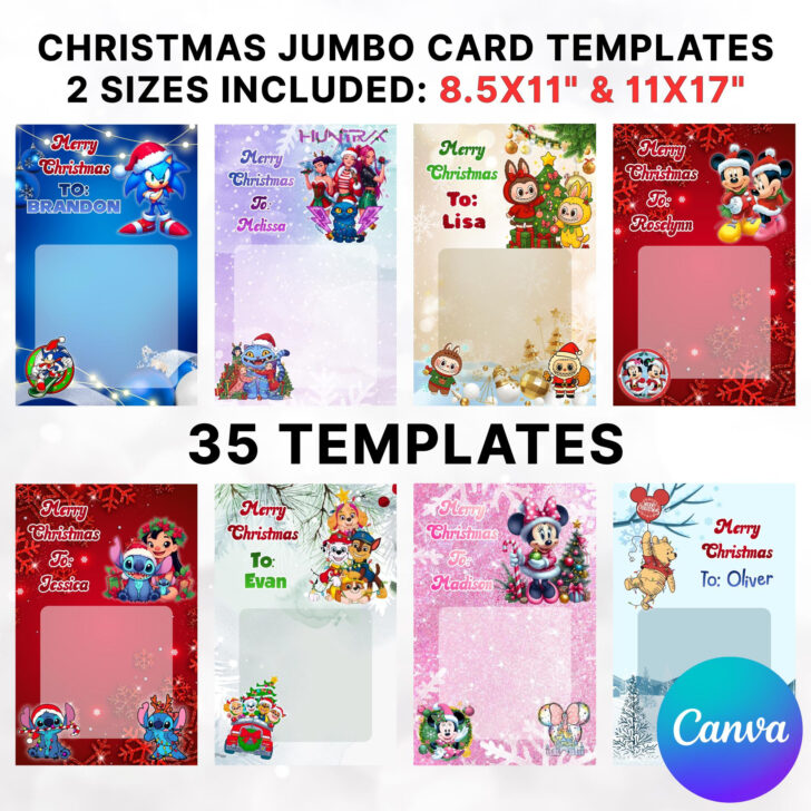 Christmas Card Template 8.5 X 11