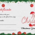 Printable Merry Christmas Gift Certificate Template In Adobe Photoshop With Christmas Gift Printable Template