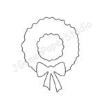 Printable Wreath Template: Kids Holiday Coloring Page (Pdf Digital In Blank Christmas Wreath Template