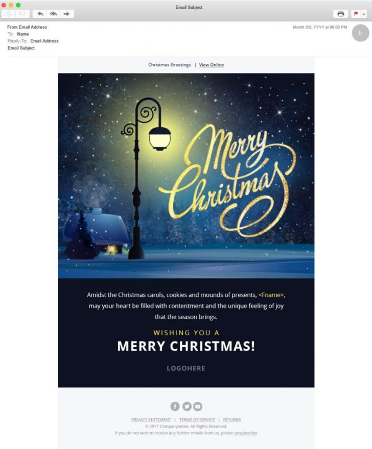 Christmas Email Free Template Christmas Email Free Template