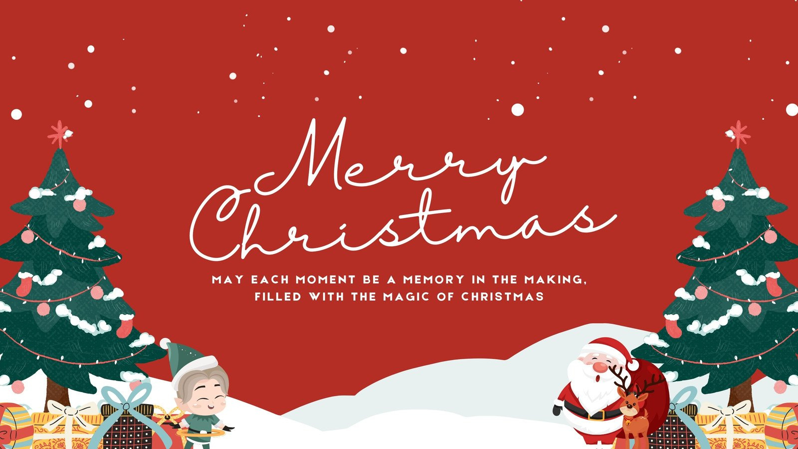 Red Illustrative Christmas Video pertaining to Christmas Animation Template Free