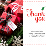 Red Thank You Christmas Card   Venngage Intended For Christmas Gift Thank You Card Template