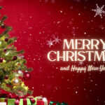 Red Video Centric Merry Christmas Video Regarding Christmas Greeting Video Template