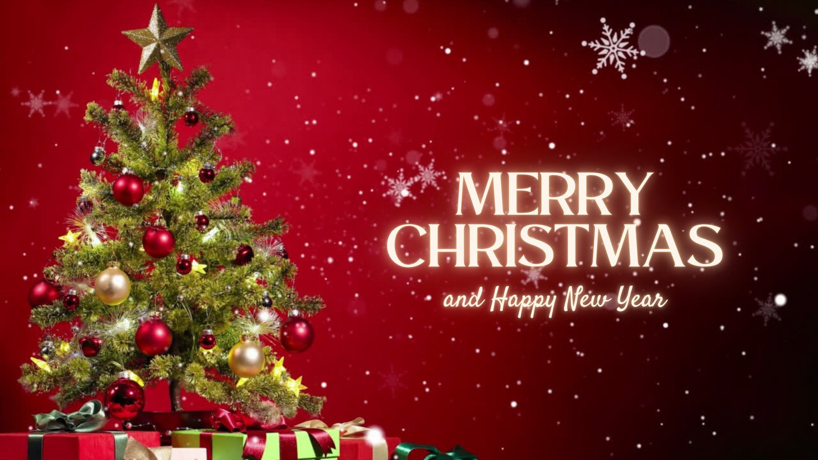 Red Video-Centric Merry Christmas Video regarding Christmas Greeting Video Template
