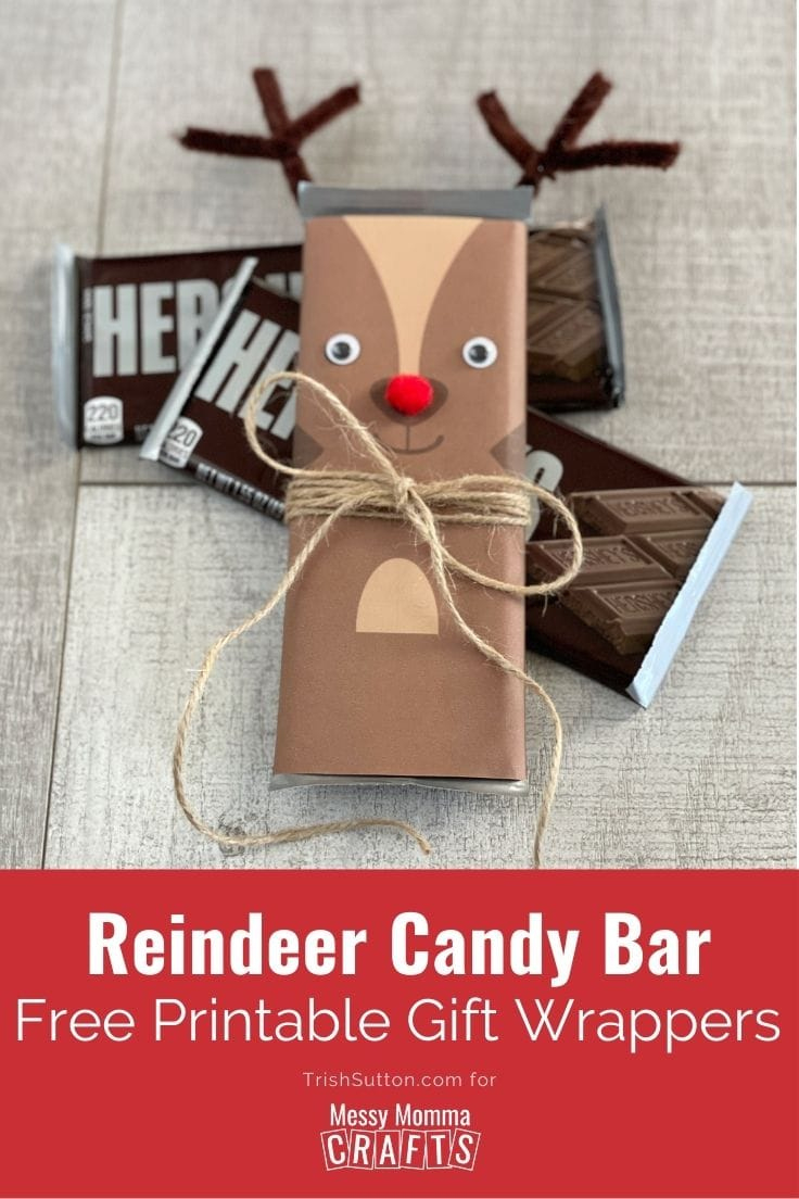Reindeer Candy Bar Gift Wrappers Free Printable with Christmas Candy Bar Wrappers Free Template