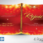 Rejoice Christmas Program Template: Red & Gold Church Musical With Regard To Christmas Cantata Program Template