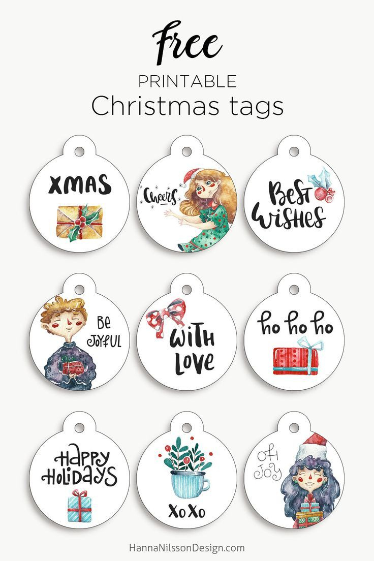 Round Christmas Tags | Free Christmas Printable intended for Christmas Gift Tag Template Circle