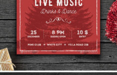 Rustic Christmas Party Flyer, Print Templates | Graphicriver intended for Christmas Concert Flyer Template