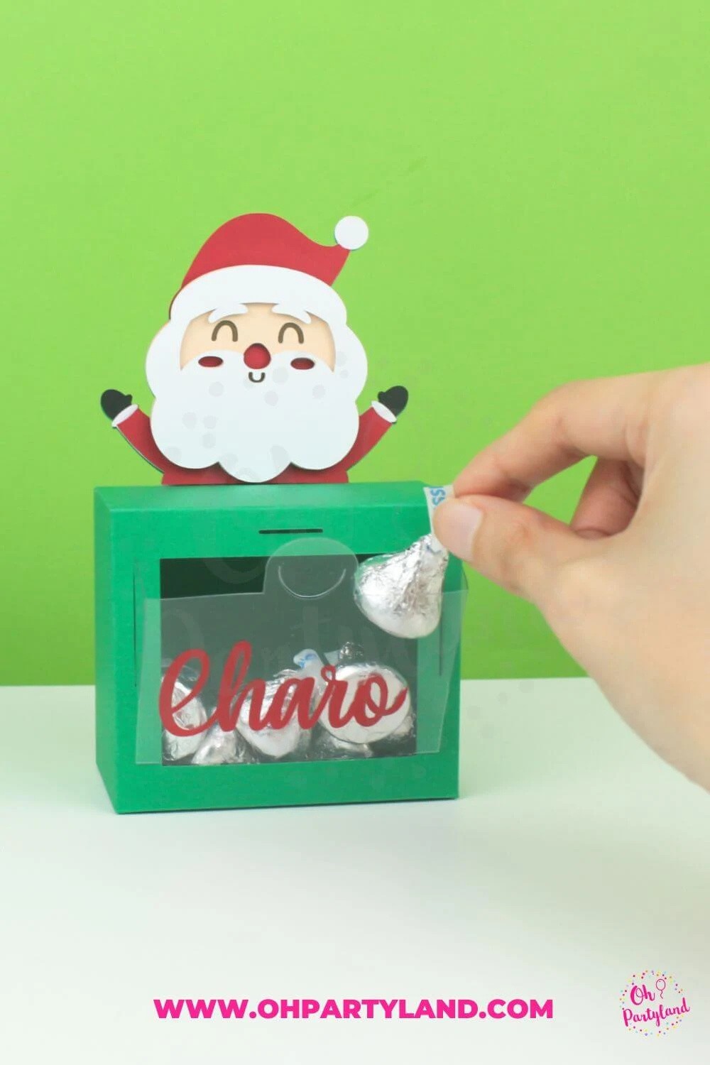 Santa Candy Box - Christmas Box Template - Oh Partyland intended for Christmas Candy Box Template