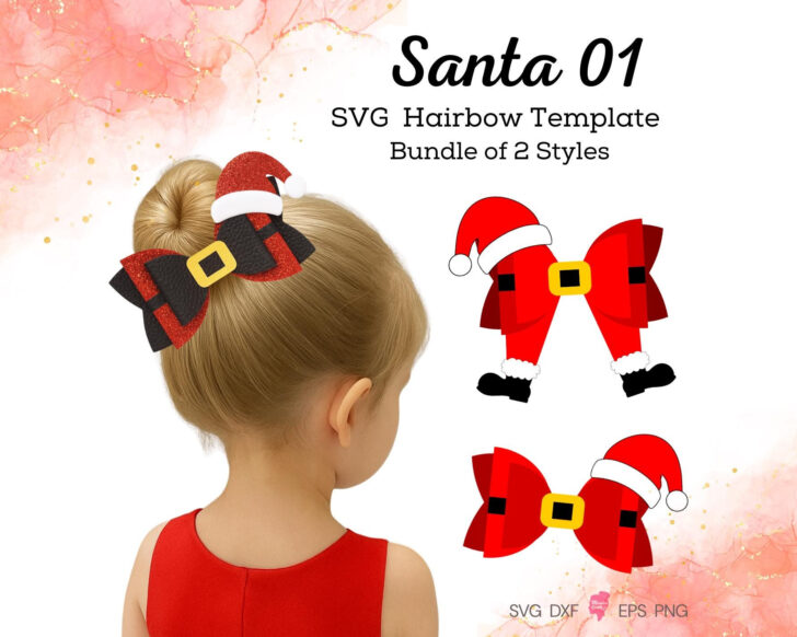 Christmas Hair Bow Template