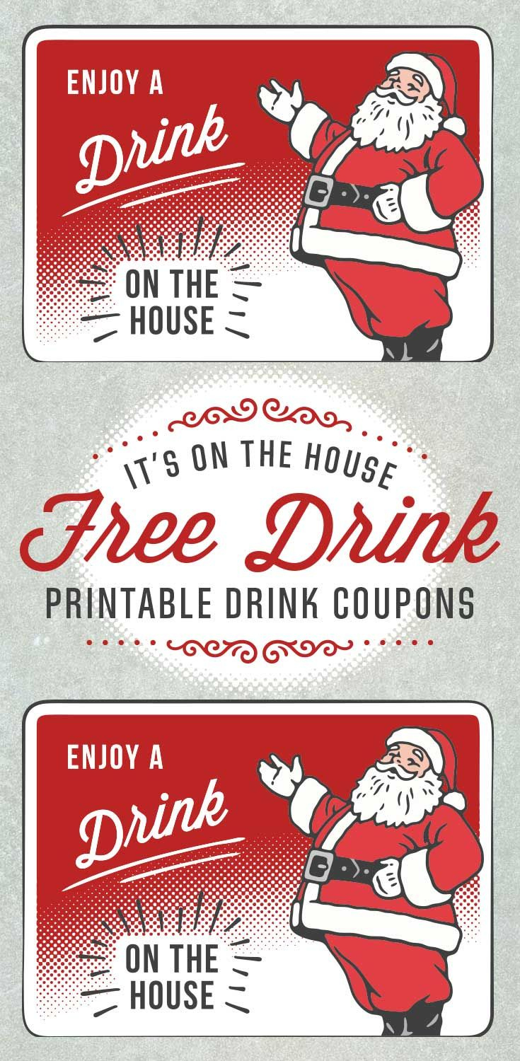 Santa Holiday Drink Ticket Template - Free Printables Online throughout Christmas Drink Ticket Template