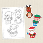 Santa, Reindeer, Elf Christmas Finger Puppets | Christmas Intended For Christmas Finger Puppets Template