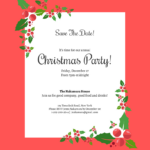 Save The Date Christmas Party Invitation   Venngage Within Business Christmas Party Invitations Template