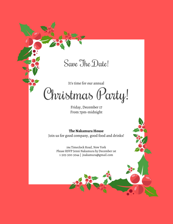 Business Christmas Party Invitations Template Business Christmas Party Invitations Template