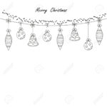 Schwarz Und Weiß Moderne Weihnachtskarte Lizenzfrei Nutzbare Svg Regarding Christmas Border Template Black And White