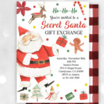 Secret Santa Gift Exchange Invitation Christmas Party Invite For Christmas Gift Exchange Invitation Email Template