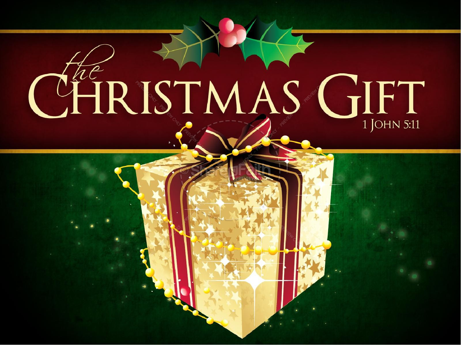 Sharefaith Media » Christmas Gift Powerpoint Template – Sharefaith throughout Christmas Gift Slide Template
