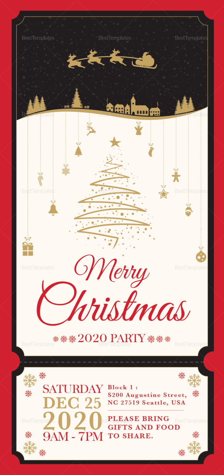 Blank Christmas Ticket Template Blank Christmas Ticket Template