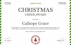 Simple And Wonderful Christmas Gift Certificate Template pertaining to Christmas Award Certificate Template Free Download