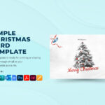 Simple Christmas Card Template In Publisher, Pages, Word, Psd Intended For Christmas Card Template Indesign Free