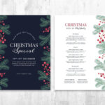 Simple Christmas Menu Poster Template [Adobe Illustrator]   Brandpacks Pertaining To Christmas Dinner Poster Template