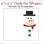 Snowman Candy Bar Wrappers   Printable Snowmen Candy Wrappers With Regard To Christmas Candy Wrapper Template
