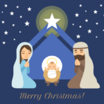 Starry Night Religious Christmas Card   Venngage Within Christian Christmas Card Template