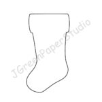 Strumpf Vorlage: Kinder Urlaub Malseite (Pdf Digital Download Intended For Blank Christmas Stocking Template