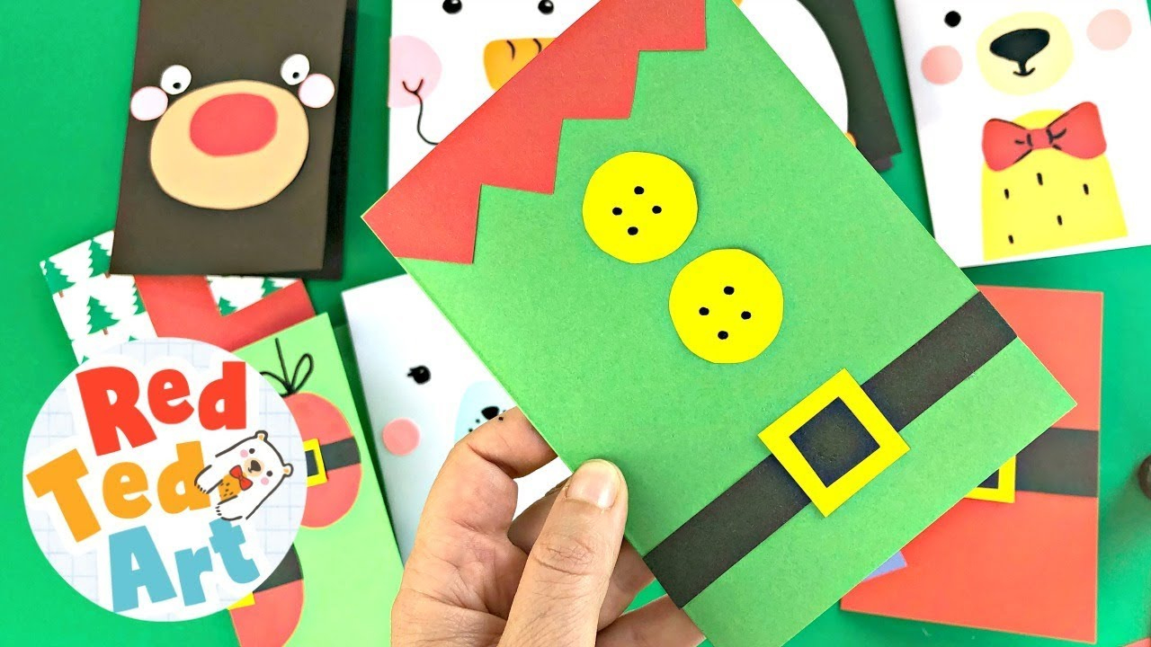 Super Simple Elf Christmas Card Diy- 5 Minute Card Making Ideas For Christmas inside Christmas Card Elf Template