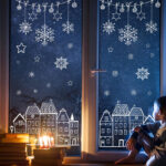 Template Window Picture Chalk Window Picture Chalky Markers In Chalk Pen Christmas Window Template