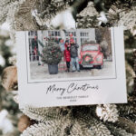 Tessa | Multiple Photo Collage Holiday Card, Minimalist Modern In Christmas Card Template Multiple Photos