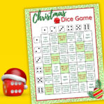 The Christmas Dice Game   A Fun Gift Exchange Printable Game! Regarding Christmas Dice Game Template