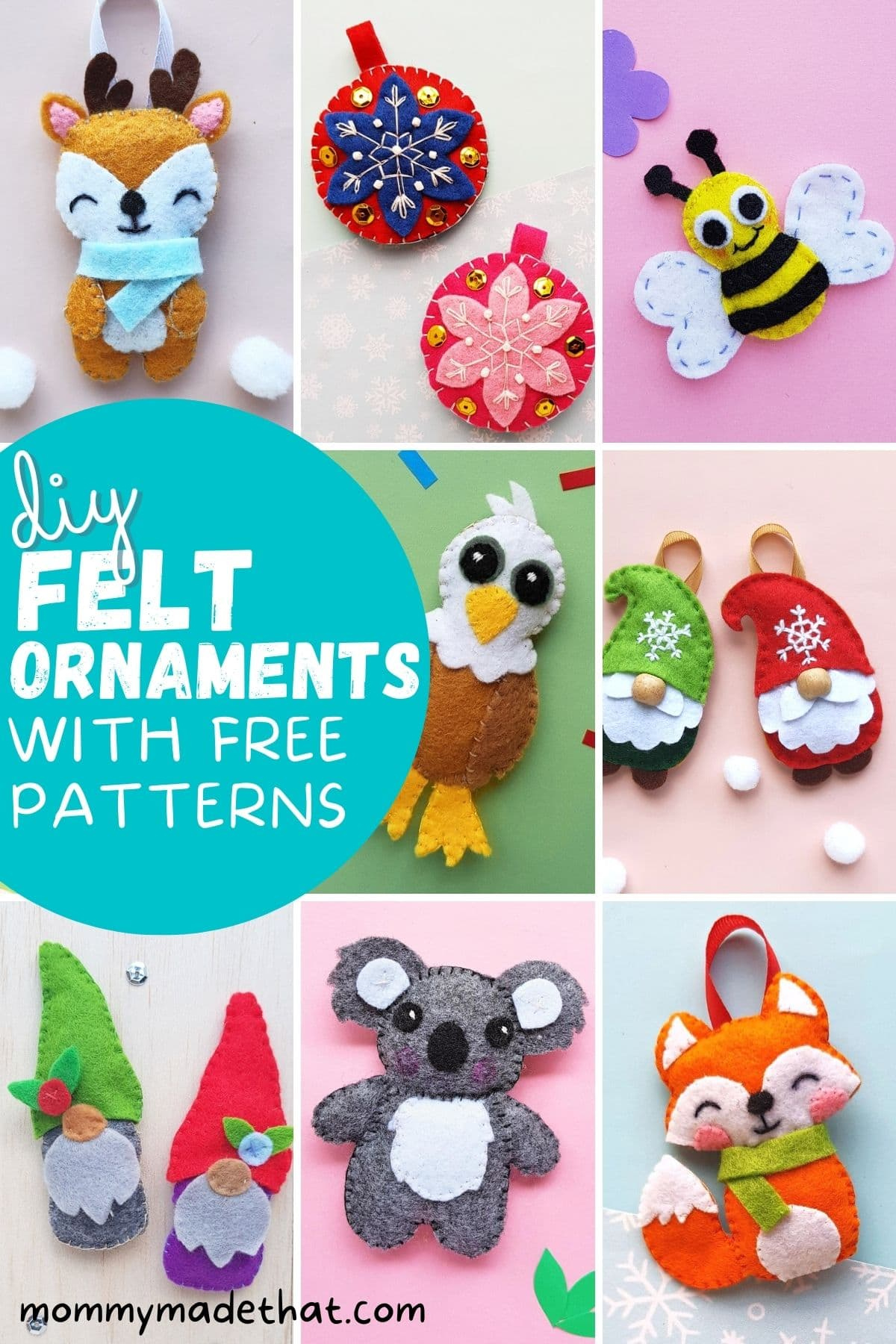The Cutest Diy Felt Ornaments (With Free Patterns) regarding Christmas Felt Template Free