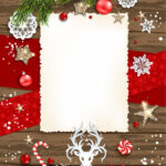 Vertical Holiday Poster Vector Image On Vectorstock Inside Christmas Card Template Vertical