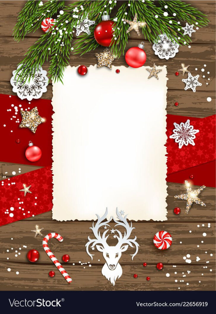 Christmas Card Template Vertical Christmas Card Template Vertical